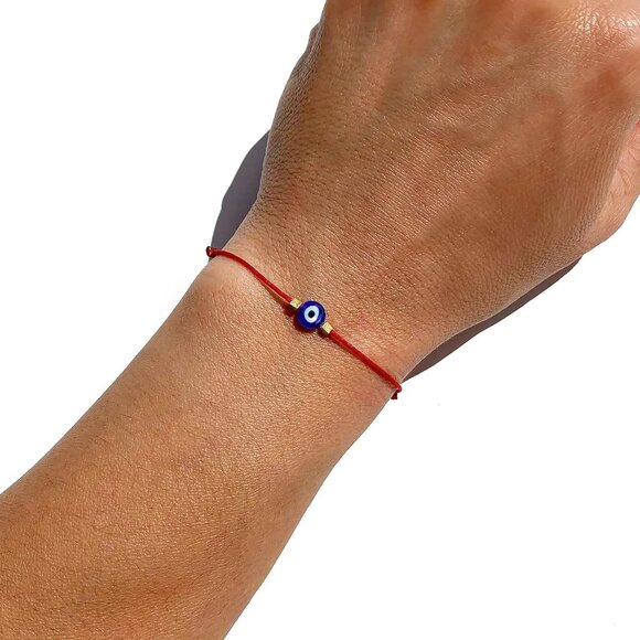 Vibrant Evil Eye Bracelet - Handmade Adjustable Cord with Bracelets for All Ages - Picture 5 of 5